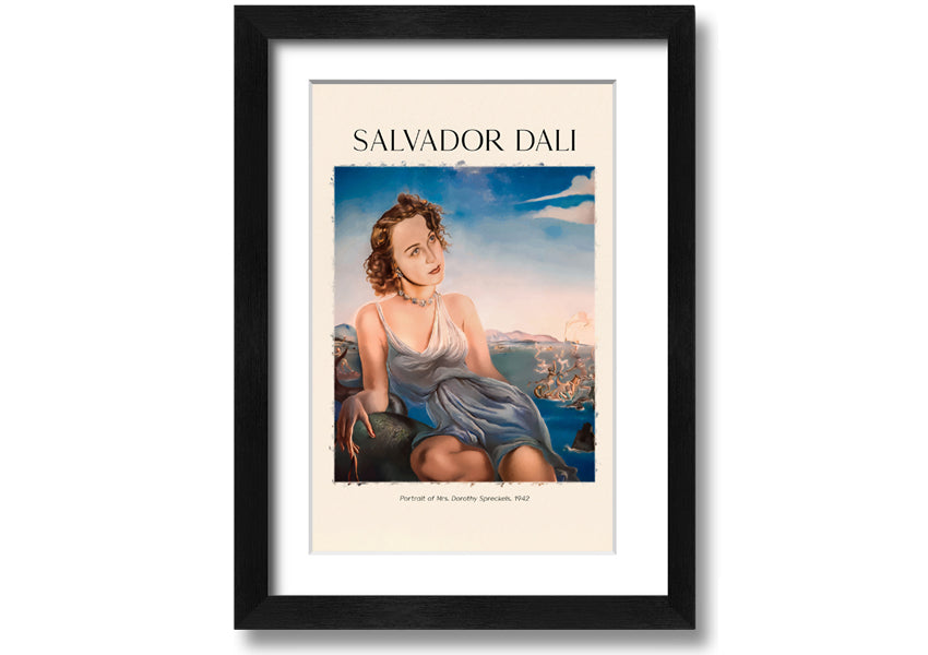 Portrait of Mrs. Dorothy Spreckels by Salvador Dali, 1942, printed on coated polyester canvas, elegantly framed and ready to hang.