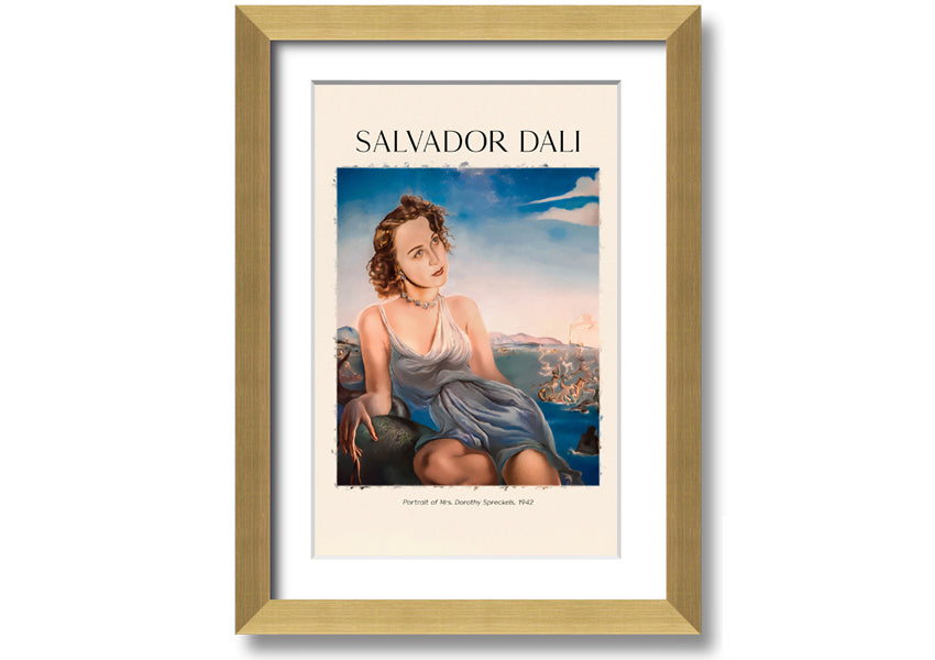 Portrait of Mrs. Dorothy Spreckels by Salvador Dali, 1942, printed on coated polyester canvas, elegantly framed and ready to hang.