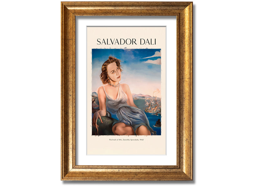 Portrait of Mrs. Dorothy Spreckels by Salvador Dali, 1942, printed on coated polyester canvas, elegantly framed and ready to hang.