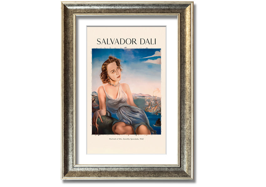 Portrait of Mrs. Dorothy Spreckels by Salvador Dali, 1942, printed on coated polyester canvas, elegantly framed and ready to hang.
