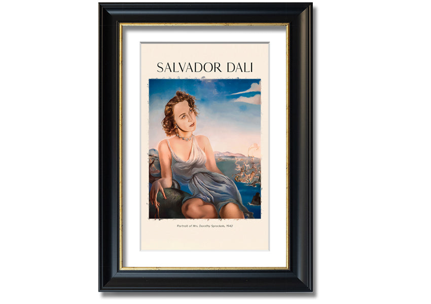 Portrait of Mrs. Dorothy Spreckels by Salvador Dali, 1942, printed on coated polyester canvas, elegantly framed and ready to hang.