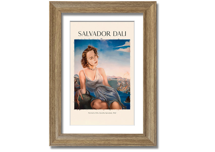 Portrait of Mrs. Dorothy Spreckels by Salvador Dali, 1942, printed on coated polyester canvas, elegantly framed and ready to hang.