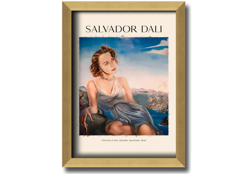 Portrait of Mrs. Dorothy Spreckels by Salvador Dali, 1942, printed on coated polyester canvas, elegantly framed and ready to hang.