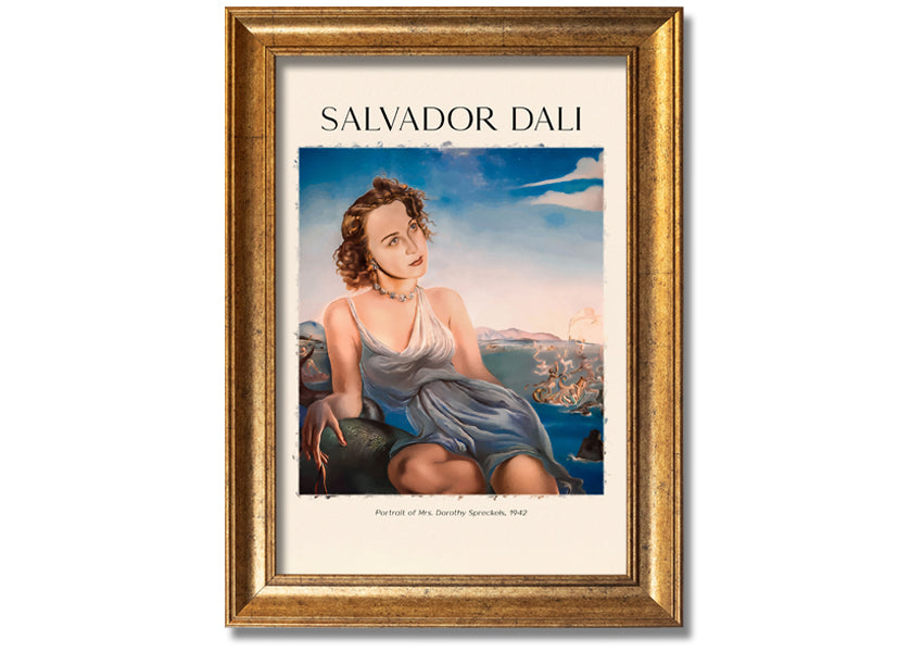 Portrait of Mrs. Dorothy Spreckels by Salvador Dali, 1942, printed on coated polyester canvas, elegantly framed and ready to hang.