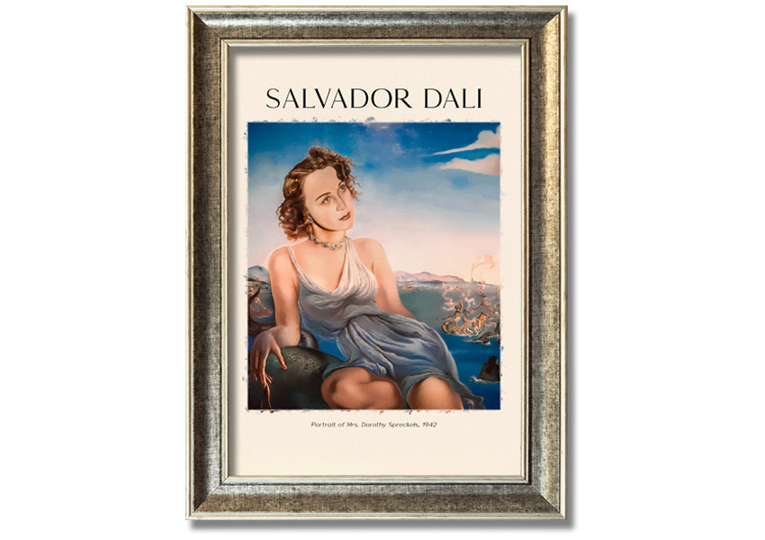 Portrait of Mrs. Dorothy Spreckels by Salvador Dali, 1942, printed on coated polyester canvas, elegantly framed and ready to hang.