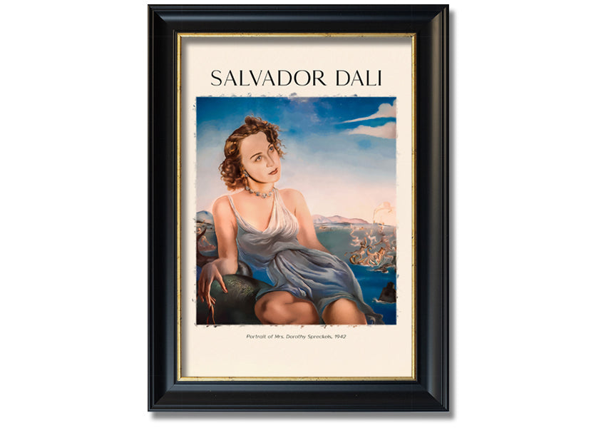 Portrait of Mrs. Dorothy Spreckels by Salvador Dali, 1942, printed on coated polyester canvas, elegantly framed and ready to hang.