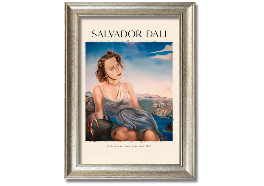 Portrait of Mrs. Dorothy Spreckels by Salvador Dali, 1942, printed on coated polyester canvas, elegantly framed and ready to hang.