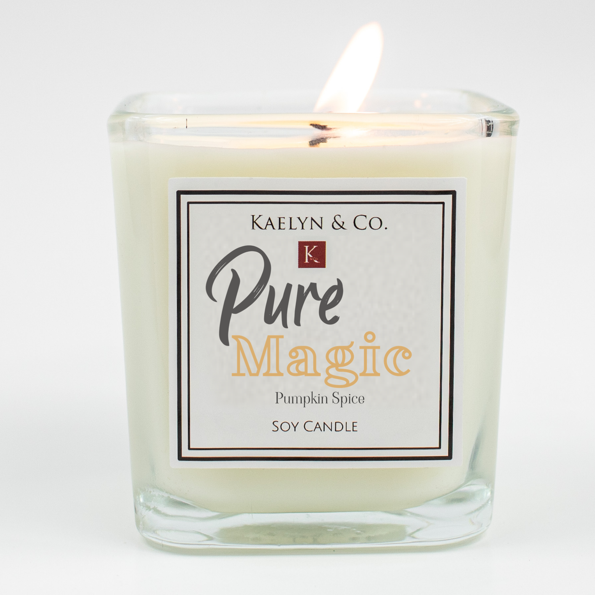 Pure Magic Limited Edition Candle with pumpkin and spice scent, elegantly packaged in a box, perfect for fall ambiance.
