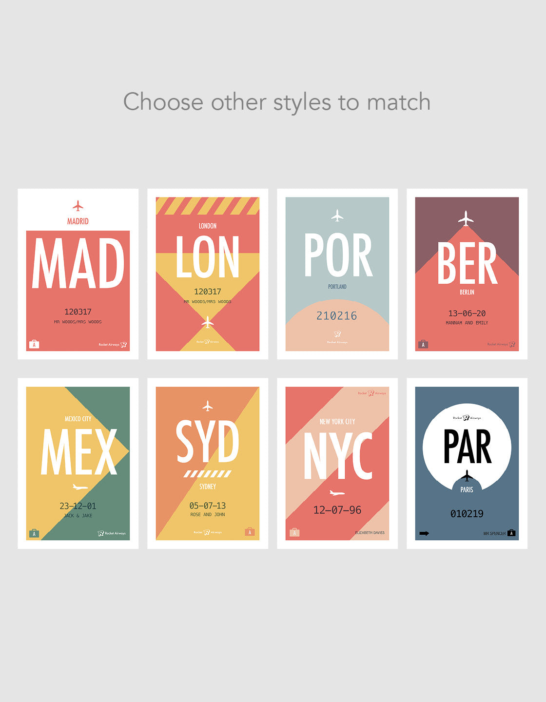 A customizable Retro travel destination print featuring vibrant colors and personalized text options for travel memories.