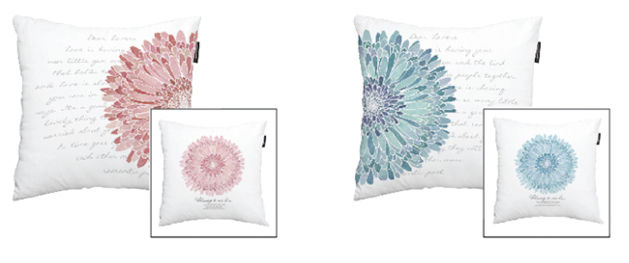 Romantic Poem floral cushions showcasing vibrant floral patterns and soft microfiber material, perfect for home decor.