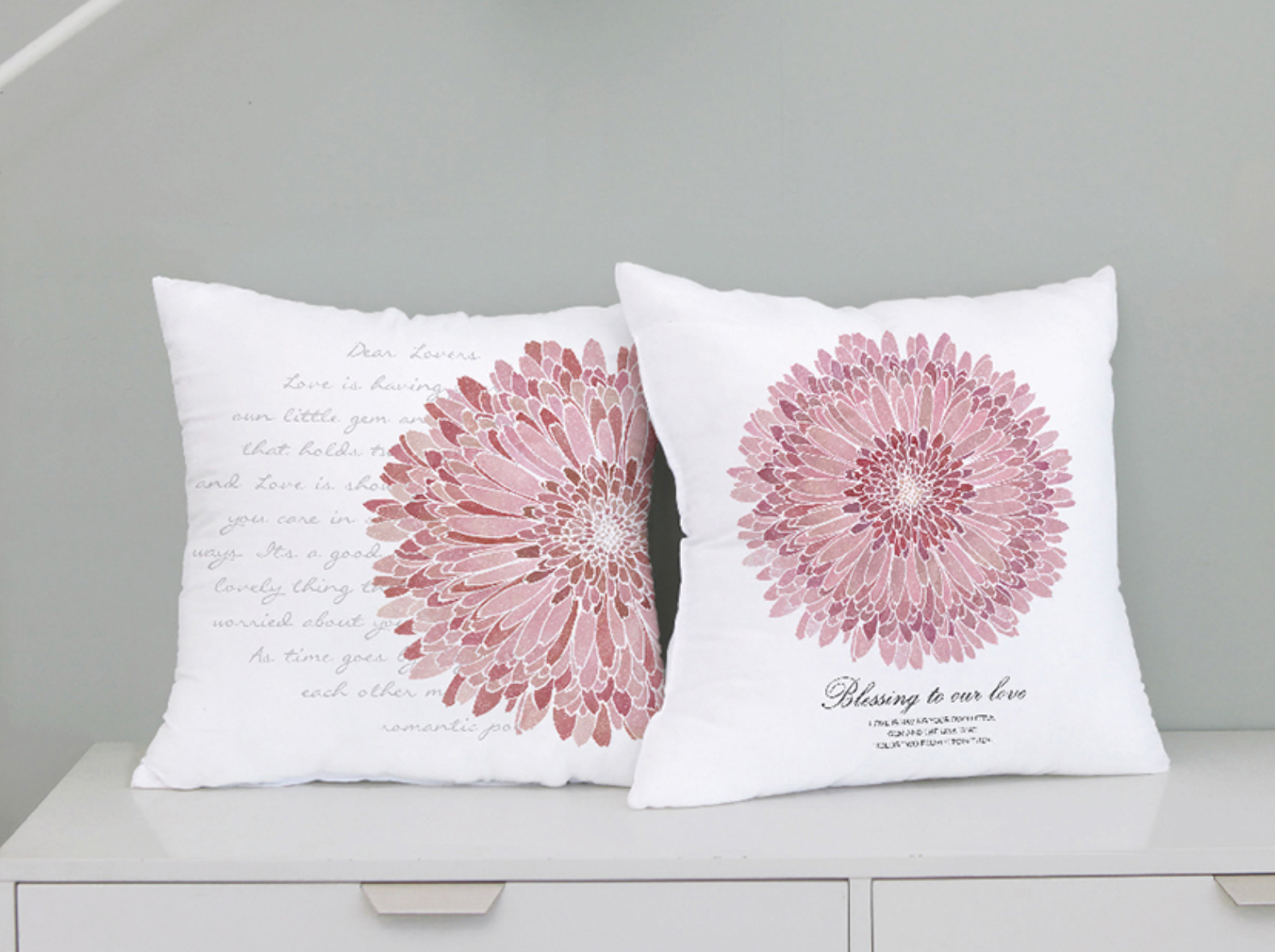 Romantic Poem floral cushions showcasing vibrant floral patterns and soft microfiber material, perfect for home decor.