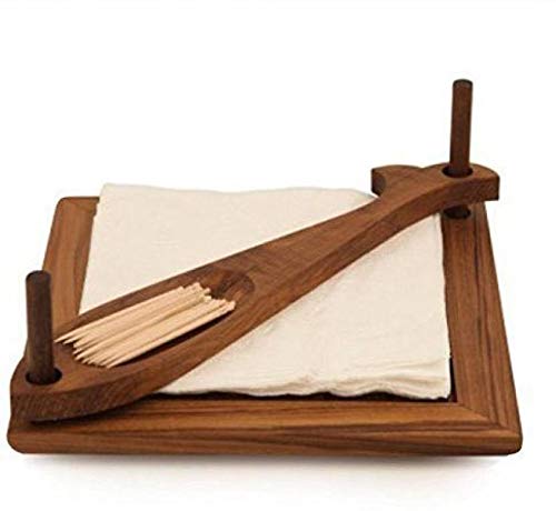 Rosewood Tissue/Napkin Holder with fish-shaped toothpick holder, showcasing elegant craftsmanship and dual compartments.