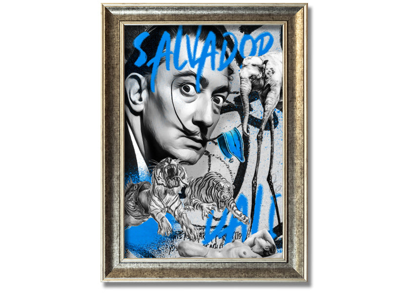 Salvator Dali Twisted Fate artwork printed on coated polyester canvas, mounted on a 44mm box frame, ready to hang.