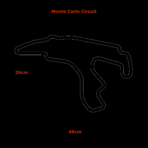 Sculpture mural of the Spa Francorchamps circuit made from 1cm thick PVC, showcasing intricate details in black.