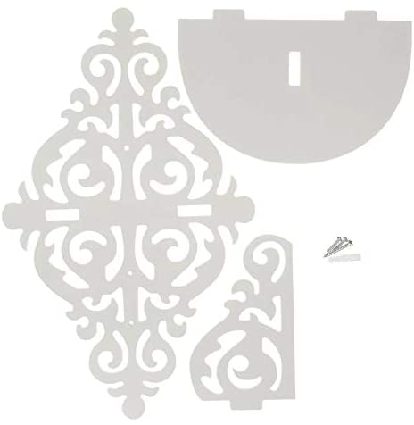 Showcase Floating Shelves in white, displaying plants and decorative items, perfect for home decor.