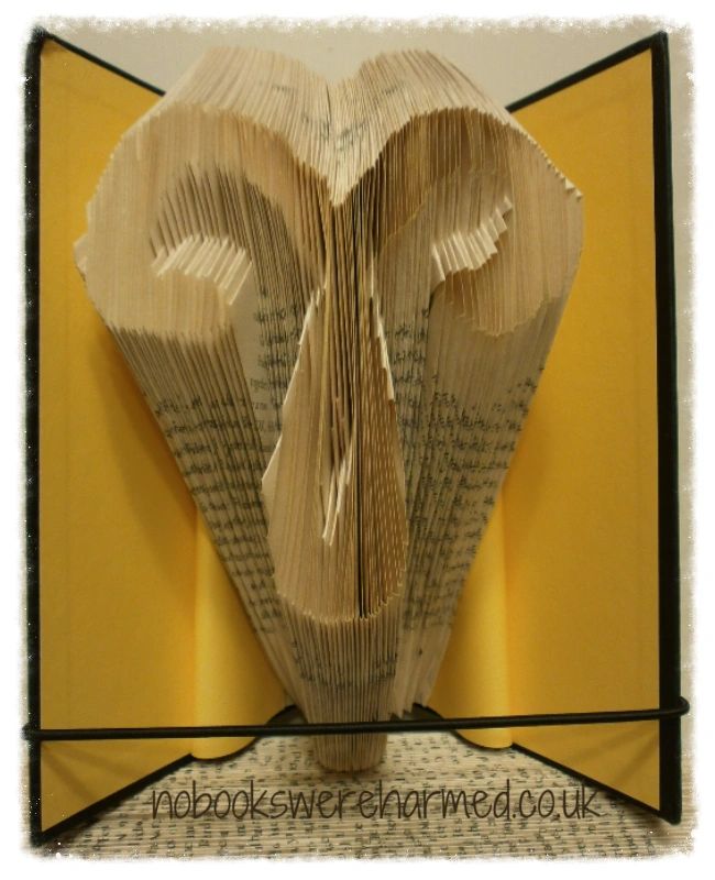 A beautifully crafted zodiac horoscope book featuring hand-folded pages from vintage books, showcasing intricate designs of the twelve zodiac signs.