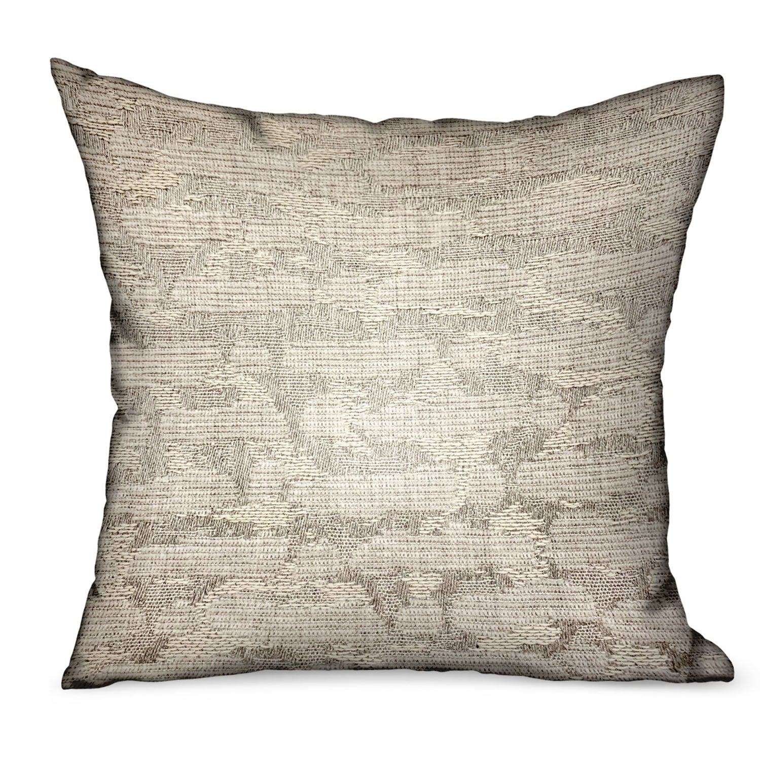 Silvered Rivulet Silver Solid Luxury Throw Pillow showcasing its elegant design and durable Sunbrella fabric, perfect for indoor and outdoor use.
