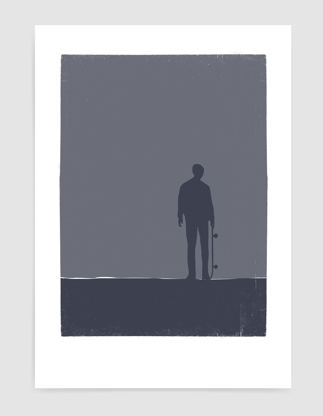 Silhouette of a skateboarder in motion, showcasing dynamic movement and style.