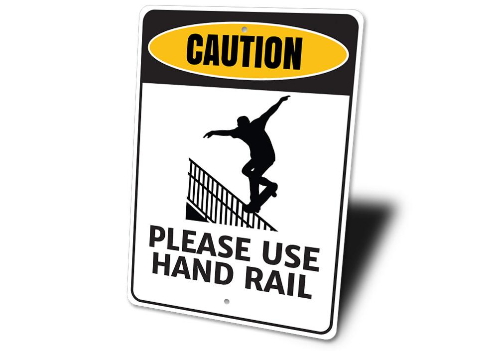 A vibrant Skateboarding Caution Sign made from high-quality aluminum, featuring a bold design suitable for indoor and outdoor use.