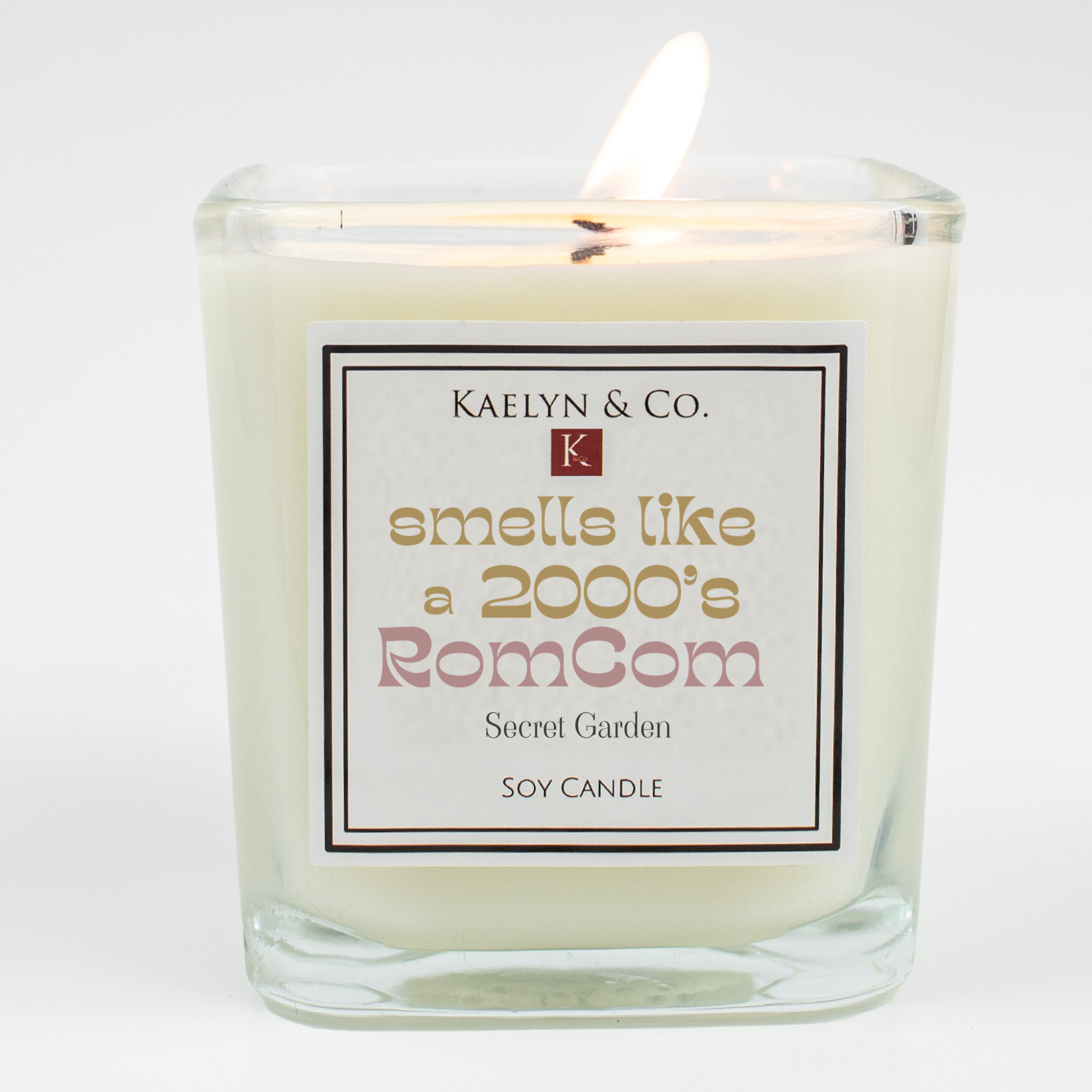 Smells Like a 2000's RomCom Limited Edition Candle with floral scents, beautifully packaged in a box.