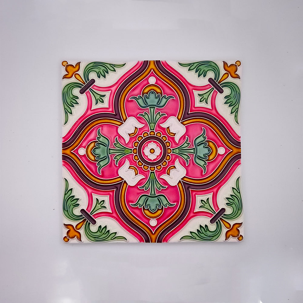 Vibrant Spanish Wall Tiles showcasing intricate designs and colors, perfect for home decor.