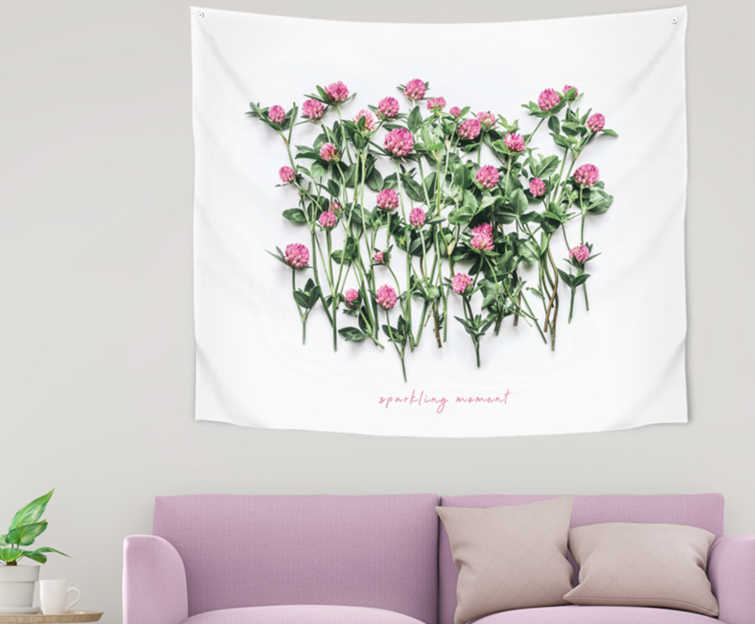 Sparkling Moment fabric poster, 150cm x 130cm, featuring a modern design with vibrant colors, perfect for home decoration.