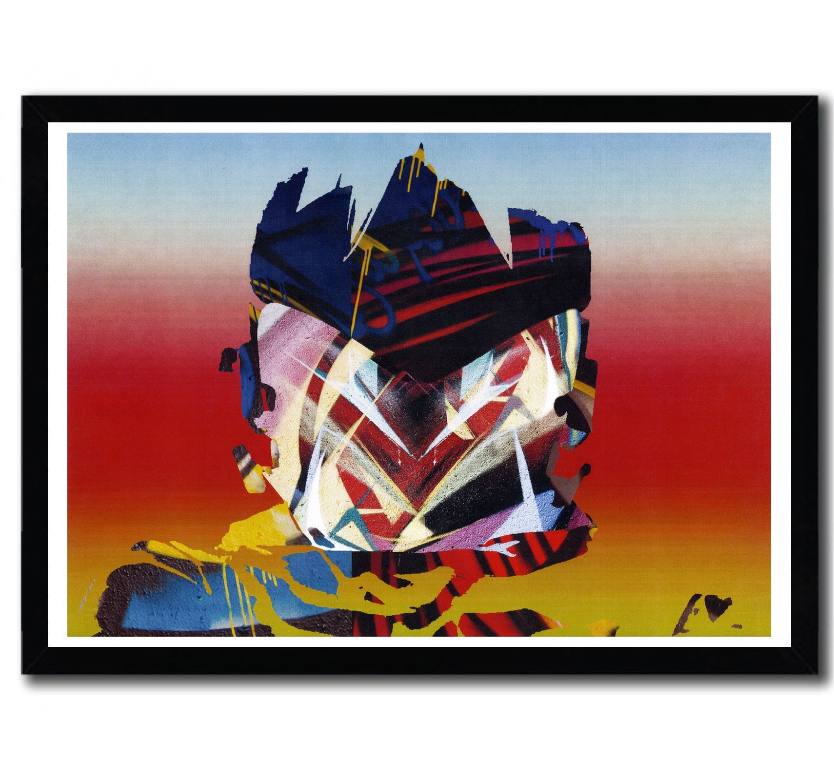 Starfighter Maximiliano Deimos artwork by Agent X, featuring vibrant colors and complex pop art elements.