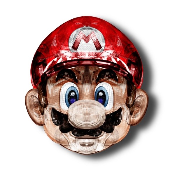 SUPER PLOMBIER Edition wall art by RUBIANT, printed on 3mm aluminum, showcasing vibrant colors and intricate details.