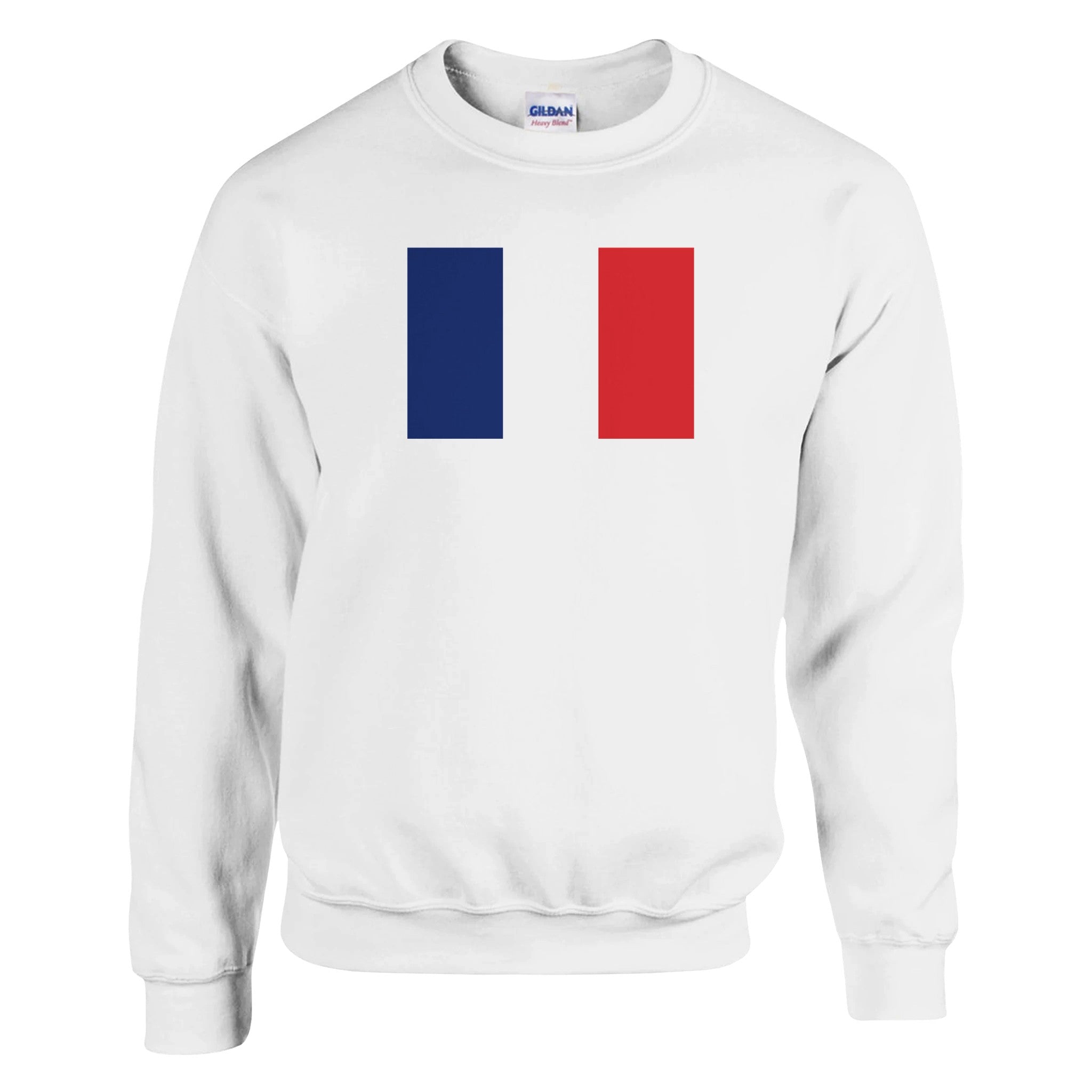 Sweat-shirt Drapeau de la France en coton et polyester, avec des coutures renforcées et une coupe classique, idéal pour un style décontracté.