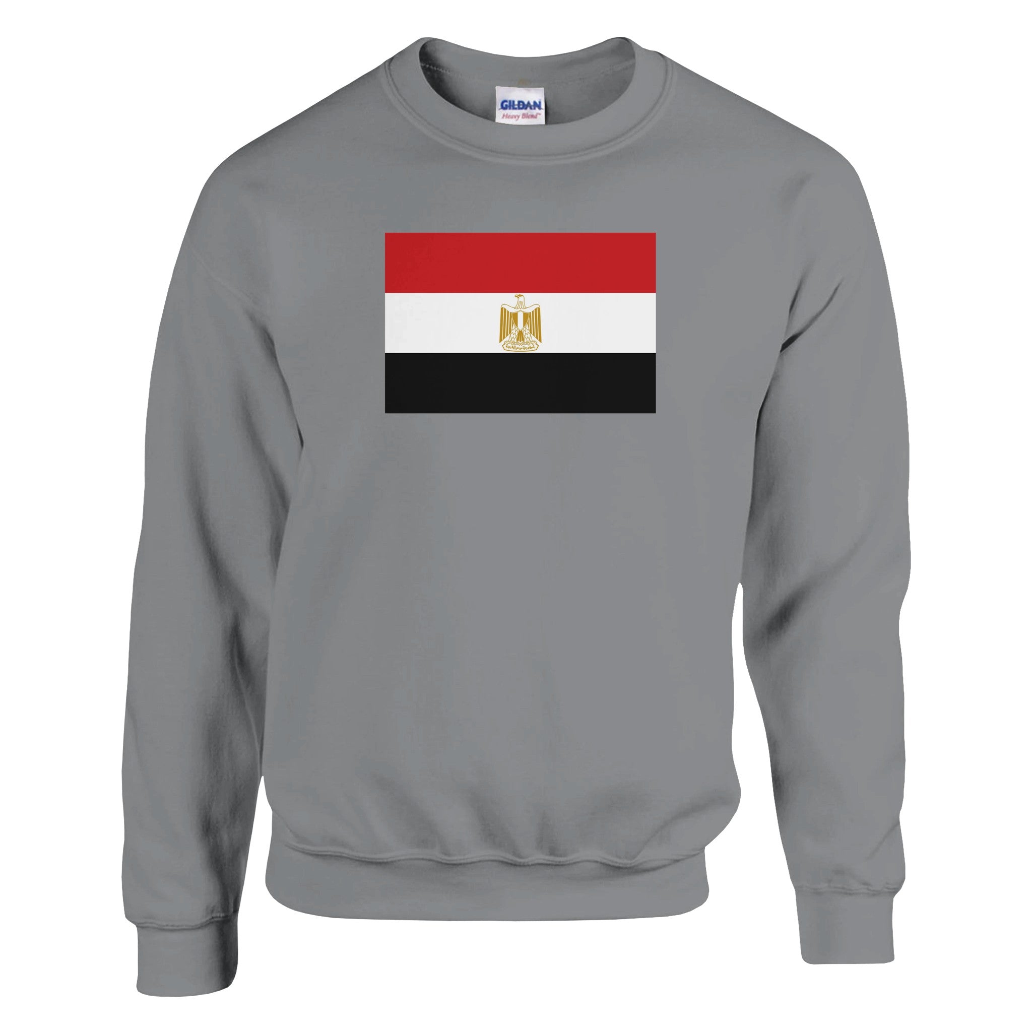 Sweat-shirt Drapeau de l'Égypte en coton et polyester, avec des coutures renforcées et une coupe classique, parfait pour un style décontracté.