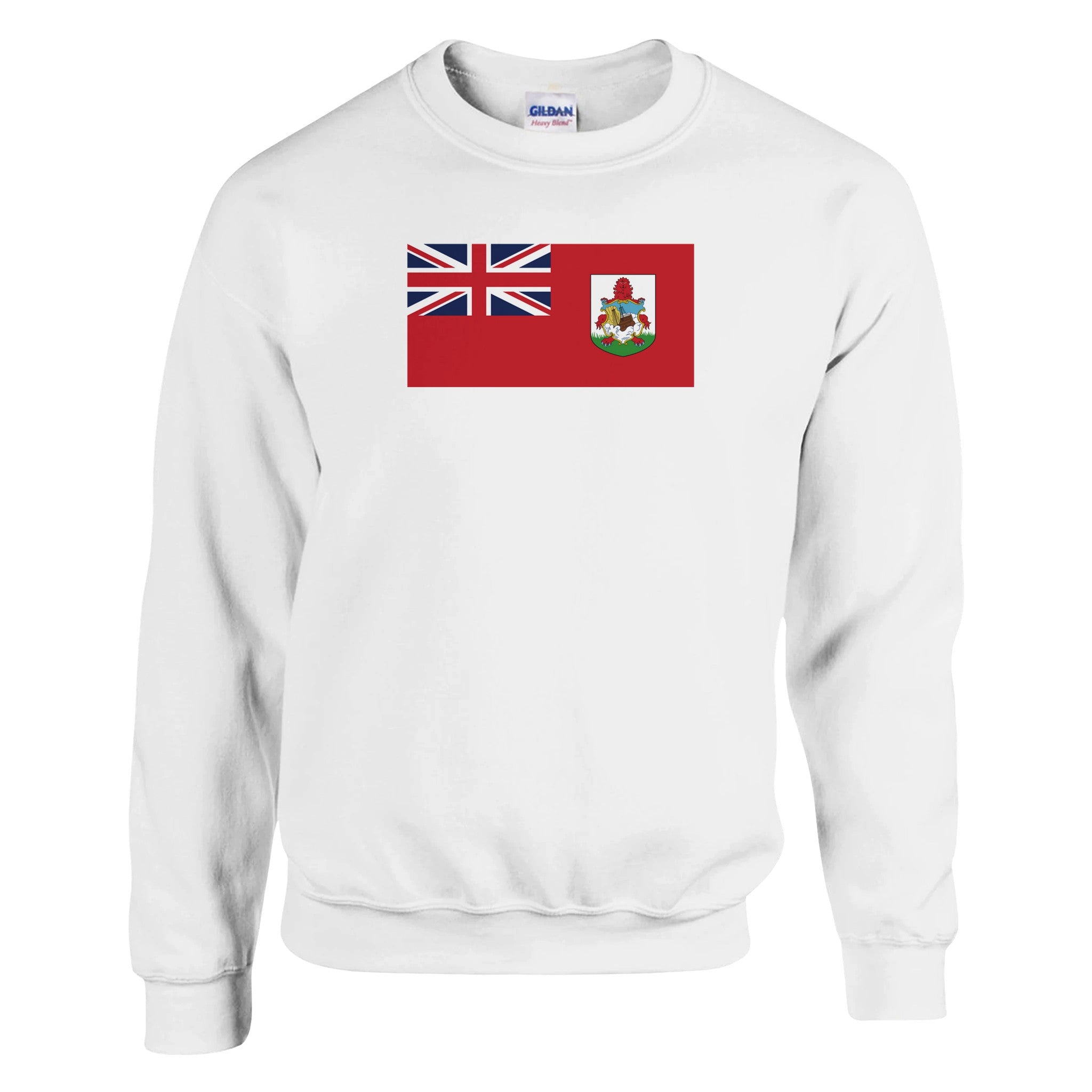 Sweat-shirt Drapeau des Bermudes en coton et polyester, avec coutures renforcées et coupe classique, disponible en plusieurs tailles.
