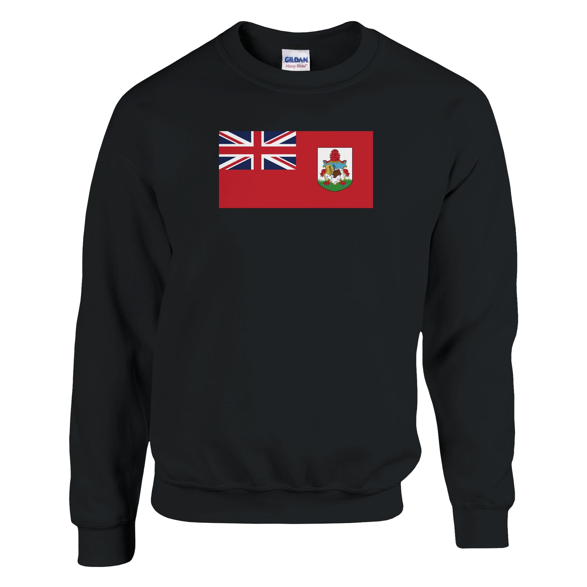 Sweat-shirt Drapeau des Bermudes en coton et polyester, avec coutures renforcées et coupe classique, disponible en plusieurs tailles.