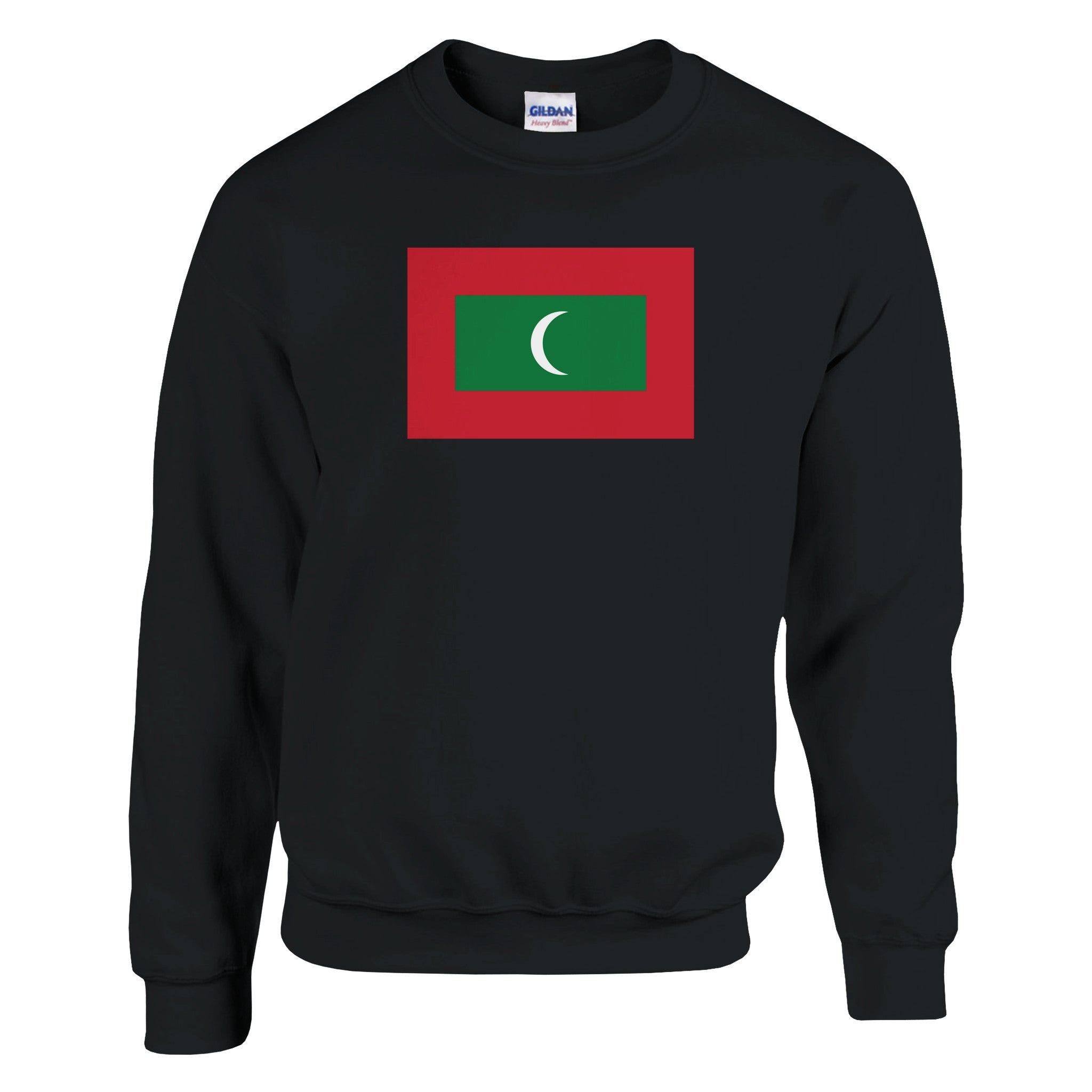 Sweat-shirt Drapeau des Maldives en coton et polyester, avec des coutures renforcées et une coupe classique, idéal pour un style décontracté.