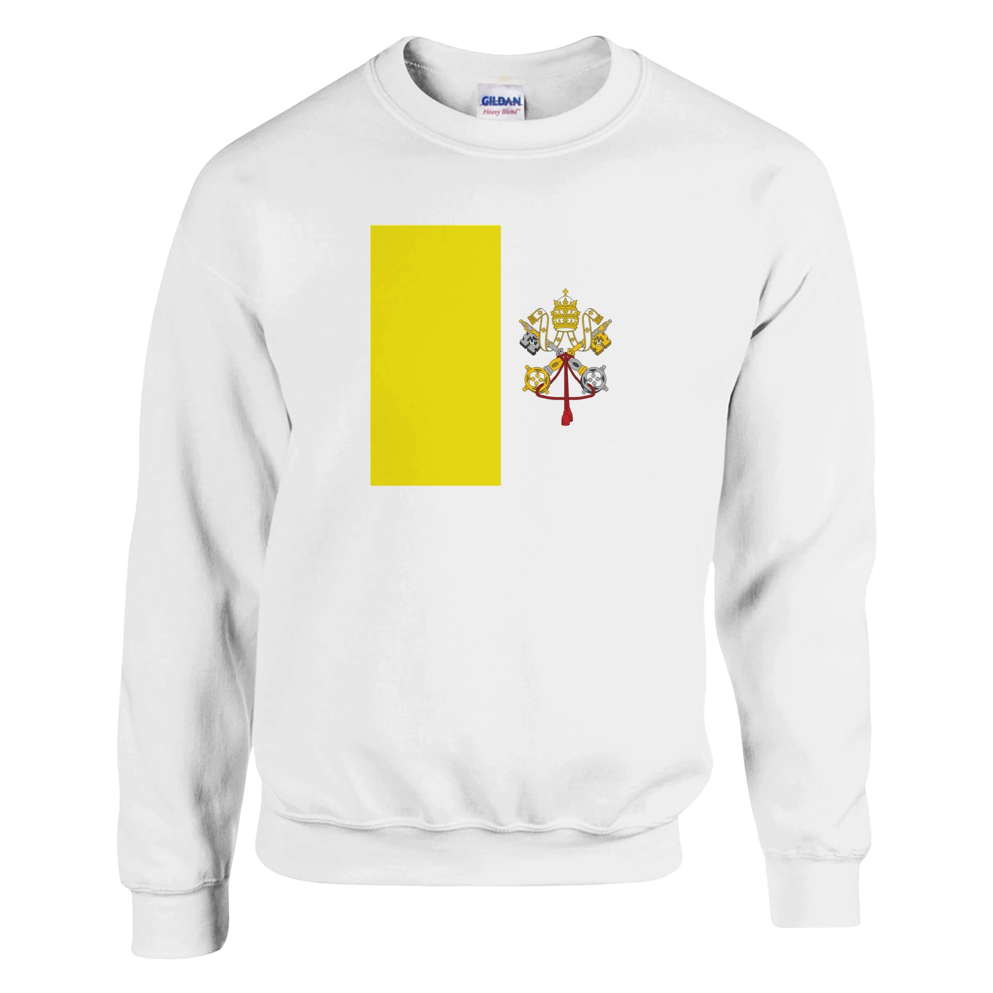 Sweat-shirt Drapeau du Vatican en coton et polyester, avec des coutures renforcées et un design classique.