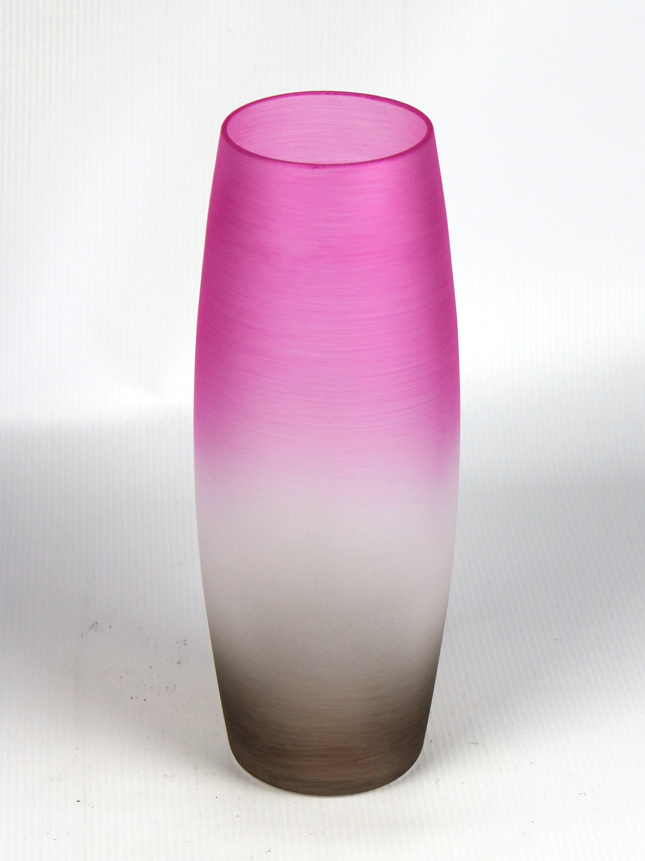 A beautifully hand-painted pink decorative glass vase showcasing unique artistic designs and high-quality craftsmanship.