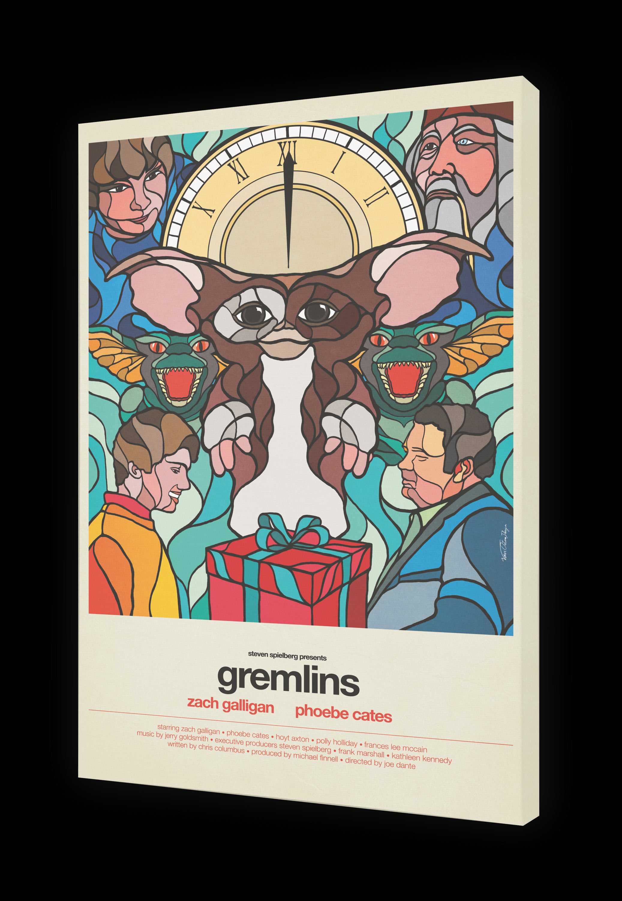 Tableau GREMLINS by VAN ORTON, a limited edition art piece printed on fine arts paper, showcasing vibrant colors and intricate details.