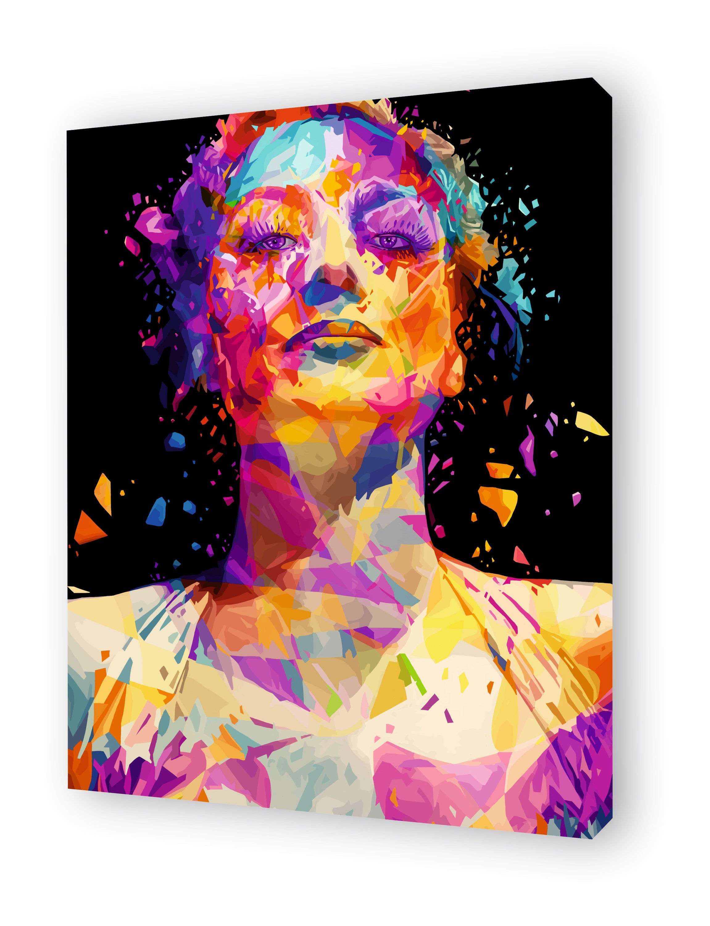 Tableau JOAN CRAWFORD by Alessandro Pautasso, showcasing vibrant colors and intricate vector art details.