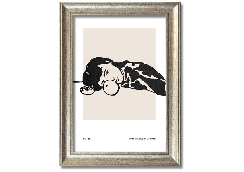 Framed print titled 'Taking A Rest', showcasing serene imagery, available in various frame colours, handmade in the UK.
