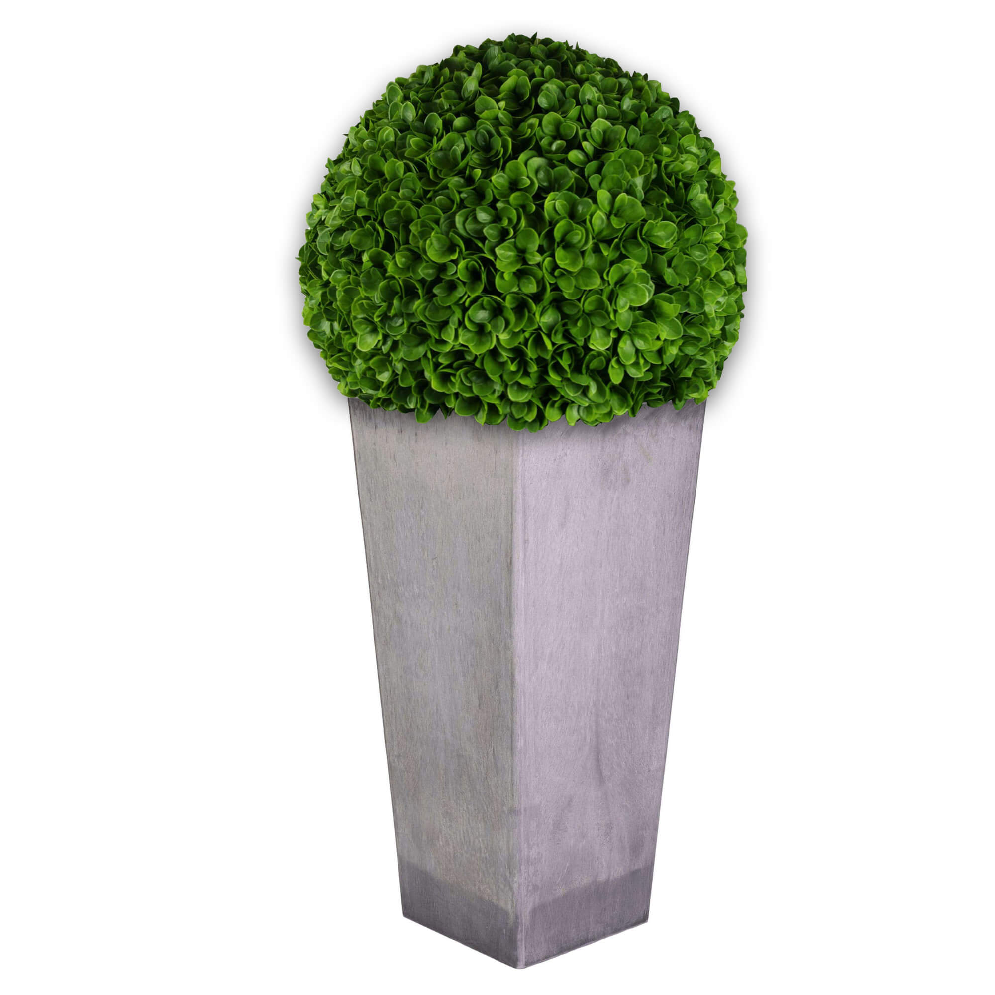 Tall Tapered Square Planter 70cm made from recycled materials with a polished concrete finish, ideal for indoor and outdoor plants.
