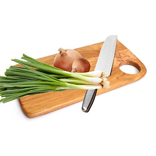 Teak Wood Chopping Board with a smooth surface, ideal for cutting fruits, vegetables, and meats in the kitchen.