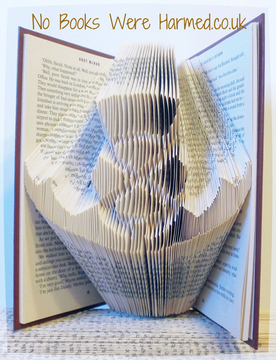 Handcrafted Thistle art featuring the Scottish Flag Saltire, made from vintage book pages.