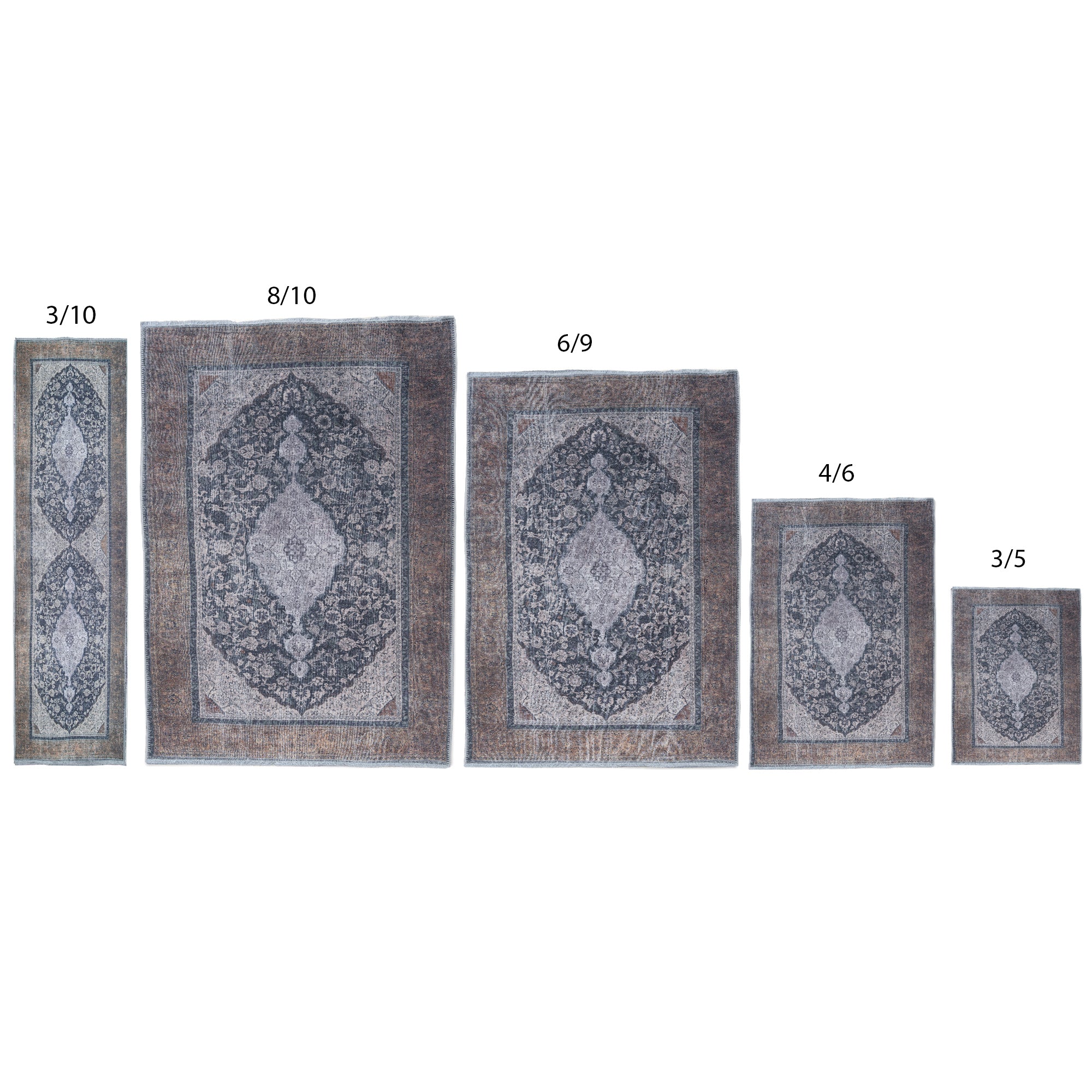 Topkapi Rug featuring classic medallion design in vibrant Anatolian spice hues of orange and brown, perfect for indoor spaces.