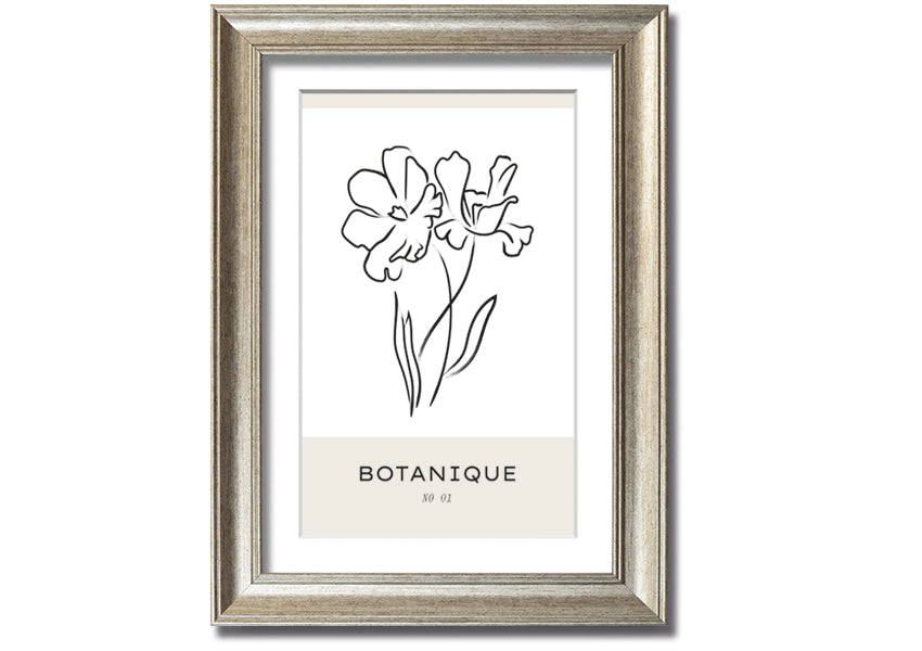 A beautifully framed print of two flowers, showcasing vibrant colors and intricate details, ready to hang on a wall.