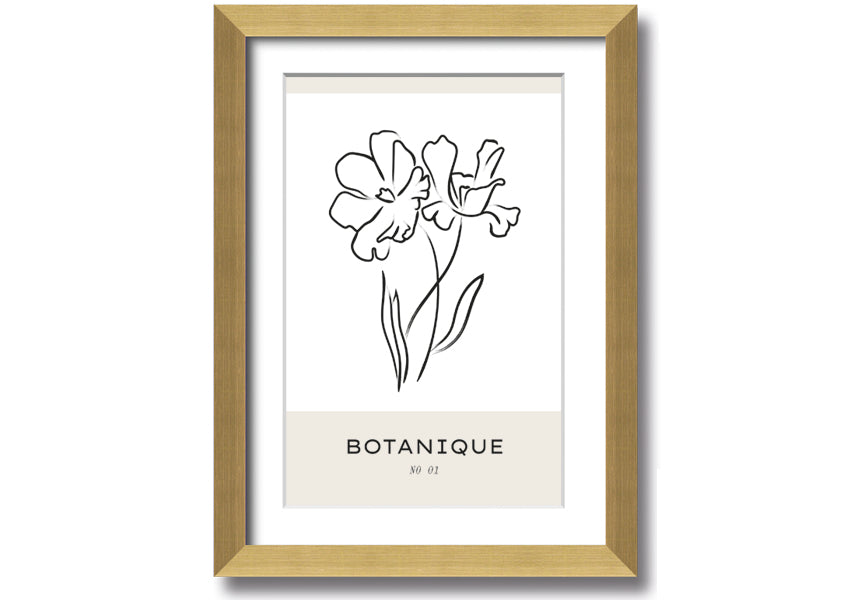 A beautifully framed print of two flowers, showcasing vibrant colors and intricate details, ready to hang on a wall.