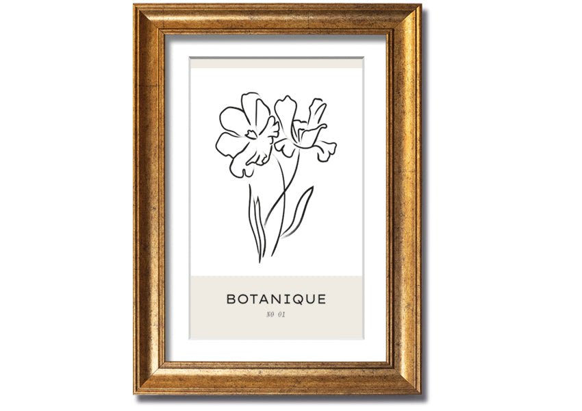 A beautifully framed print of two flowers, showcasing vibrant colors and intricate details, ready to hang on a wall.