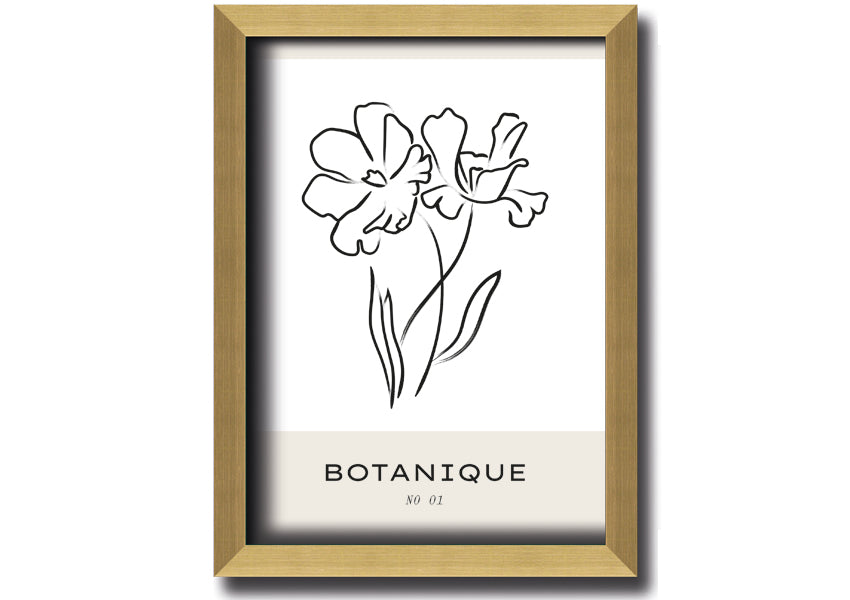 A beautifully framed print of two flowers, showcasing vibrant colors and intricate details, ready to hang on a wall.