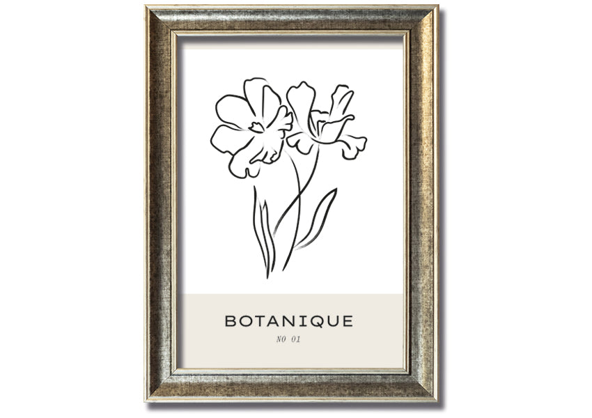 A beautifully framed print of two flowers, showcasing vibrant colors and intricate details, ready to hang on a wall.