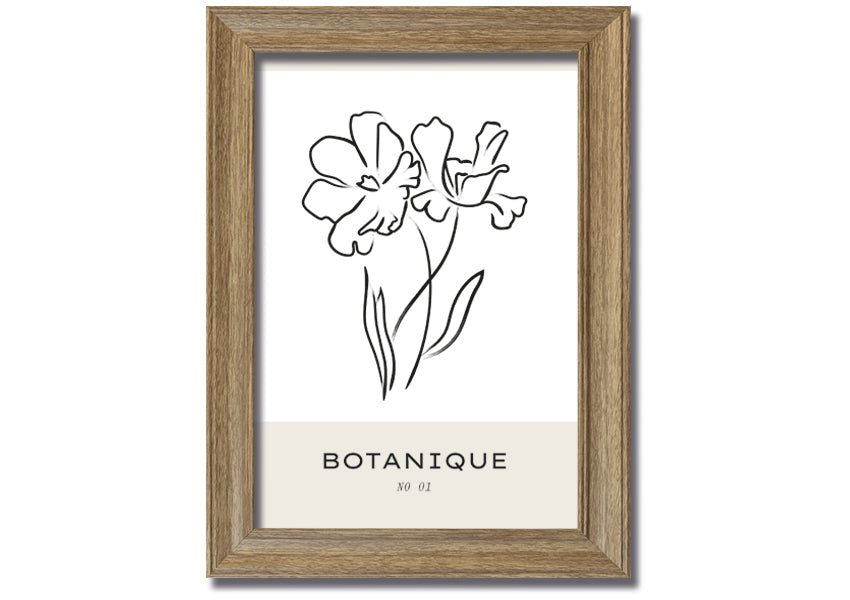 A beautifully framed print of two flowers, showcasing vibrant colors and intricate details, ready to hang on a wall.