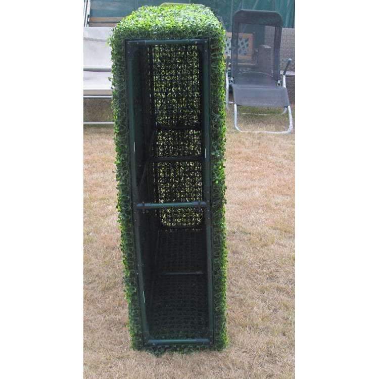 A lush and vibrant UV resistant portable light boxwood artificial hedge panel, 1m high x 1m wide, perfect for enhancing gardens and events.