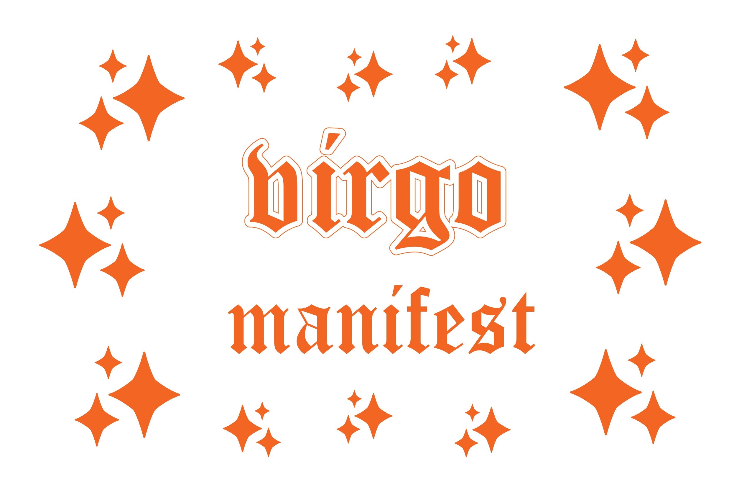 A collection of 14 Virgo Horoscope Wall Decal Stickers on an 11x17 sheet, featuring elegant matte designs.